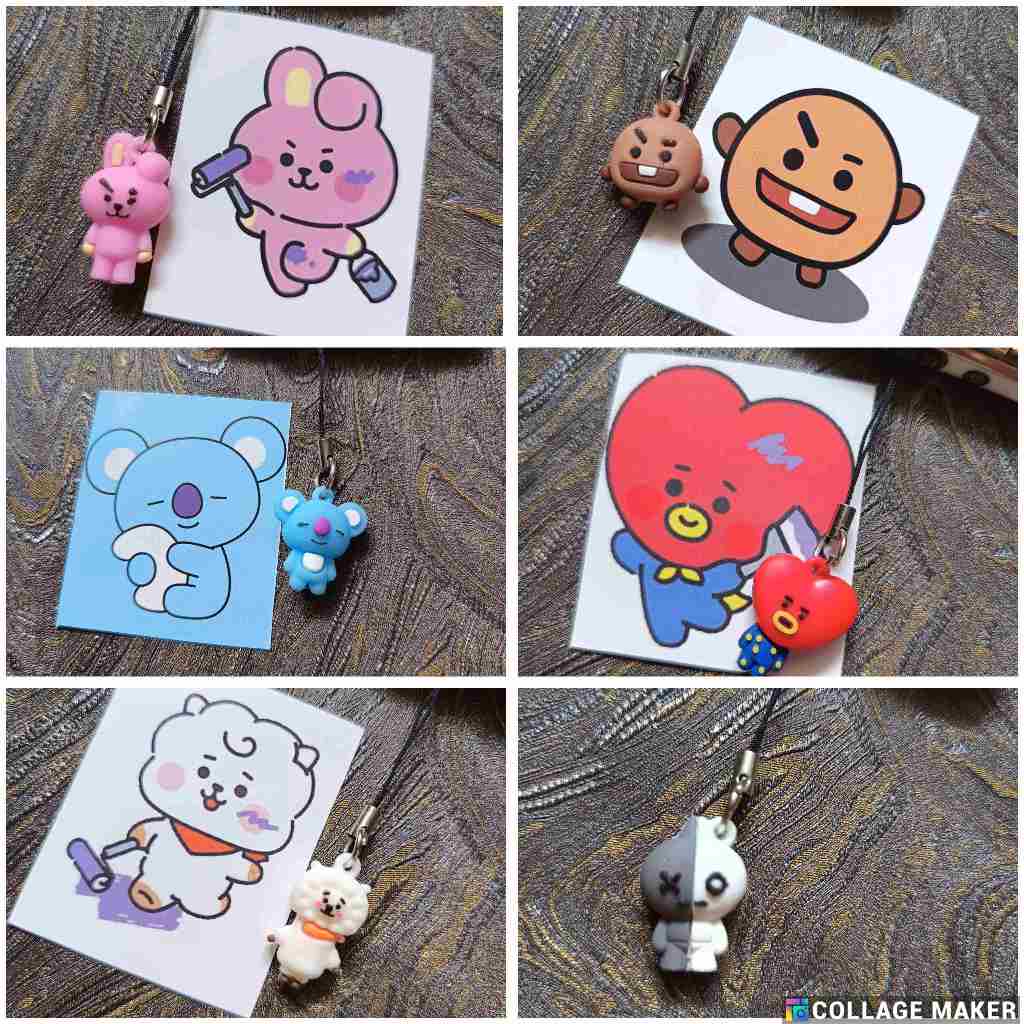 Gantungan HP Kunci Strap HP K0ya C0oky Sho0ky V4n M4ng Po0h Gantungan Tas Souvenir Ulang Tahun Perni