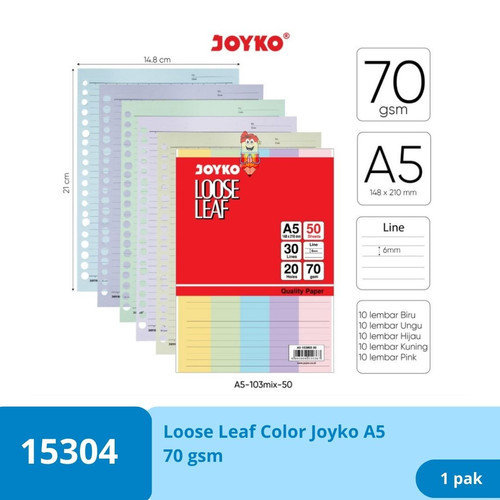 

KERTAS BINDER JOYKO LOOSE LEAF WARN A5