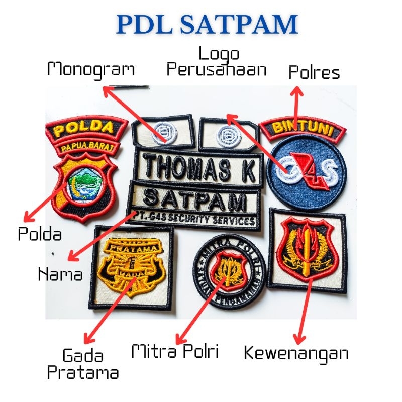 TERBAIKK BORDIR TIMBUL 3D PDL SATPAM