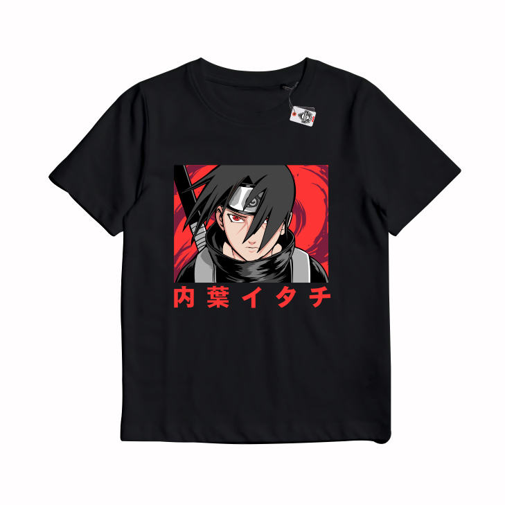 KARIMAKE Kaos Baju T Shirt Distro Anak Unisex Gambar Anime NARUTO ITACHI UCHIHA AKATSUKI