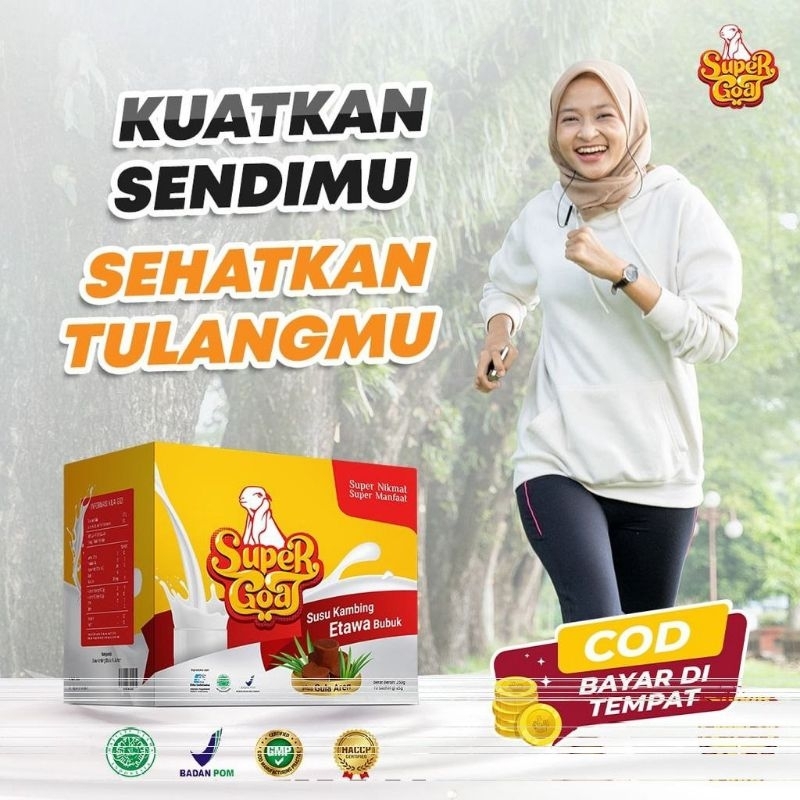 

Supergoat Susu Etawa (Cobain Dulu 1 Box) Super Goat Susu Kambing Etawa Bubuk Murni Nabati Organic 10 Sachet BPOM