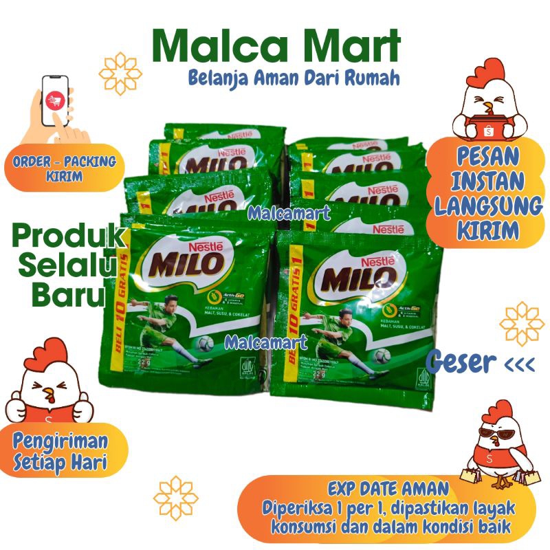 

Susu Milo Sachet 10 bonus 1 @22 gram