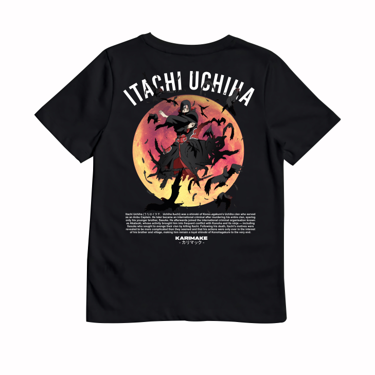 TRIANGLE Kaos Distro Anak Unisex Gambar Anime NARUTO ITACHI UCHIHA AKATSUKI