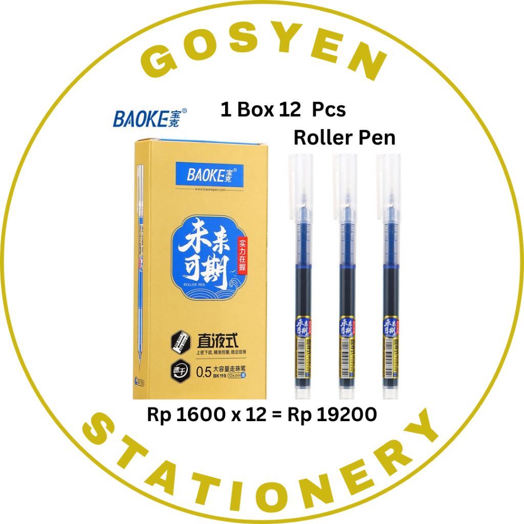

Pulpen Pena / Roller Pen Cepat Kering Tip Mini 0.5 mm BK119