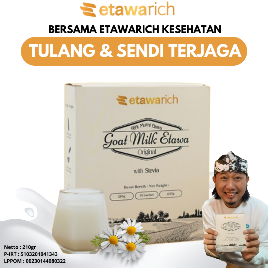 

Susu Kambing Penambah Kalsium Etawarich Menjaga Tulang&Sendi Tetap Sehat