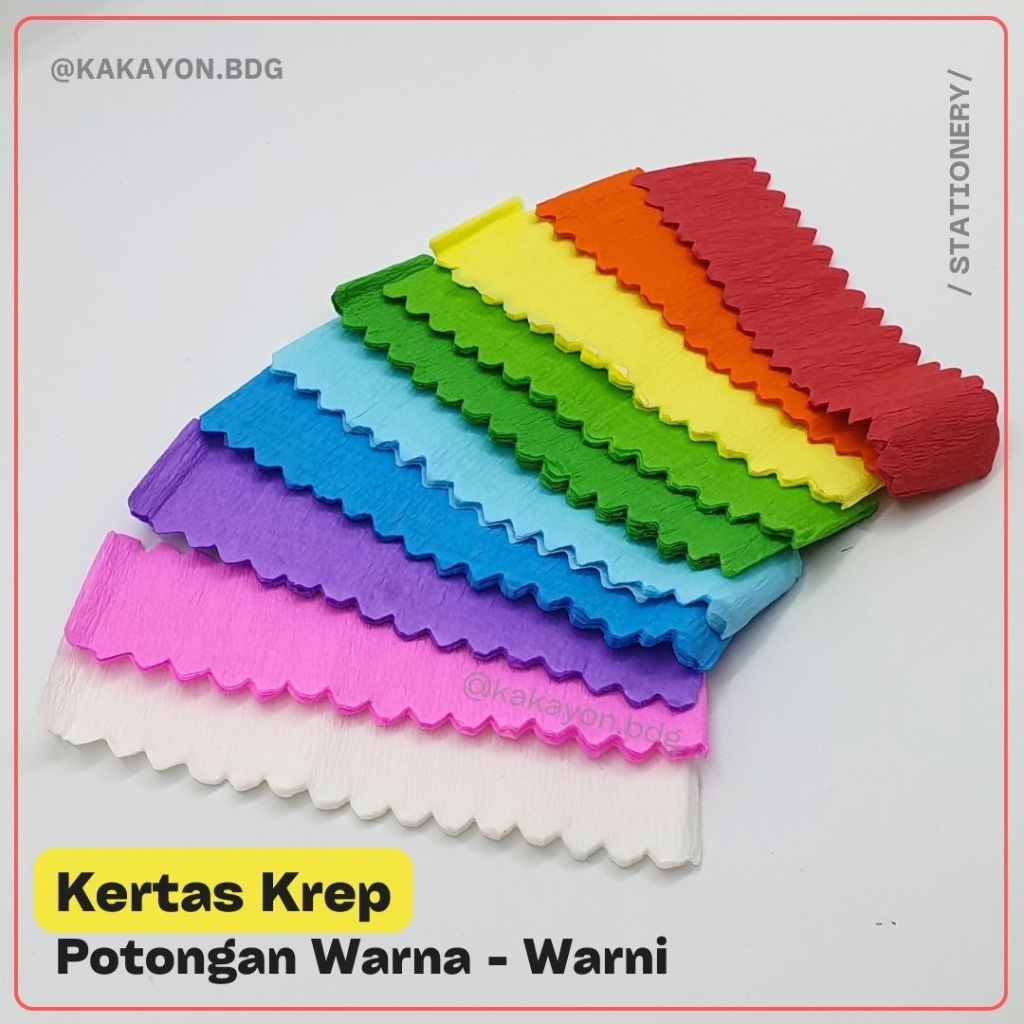 

Kertas Krep Crepe Potongan / Prakarya Kerajinan Anak