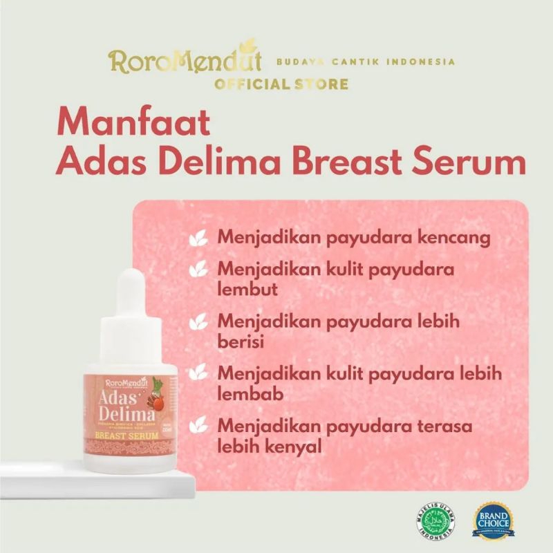 Roro Mendut adas delima breast serum pengencang payudara