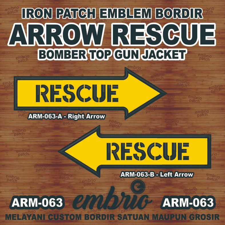 ARM-063 Patch ARROW RESCUE FIGHTING 31 TOM CAT top gun jacket pilot jaket bomber - 15x5cm - Embrio P