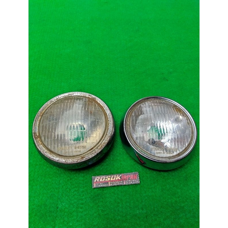 Kaca Reflektor Headlamp Sett Lis Lampu Depan Gl 100 Bulat Platina Original