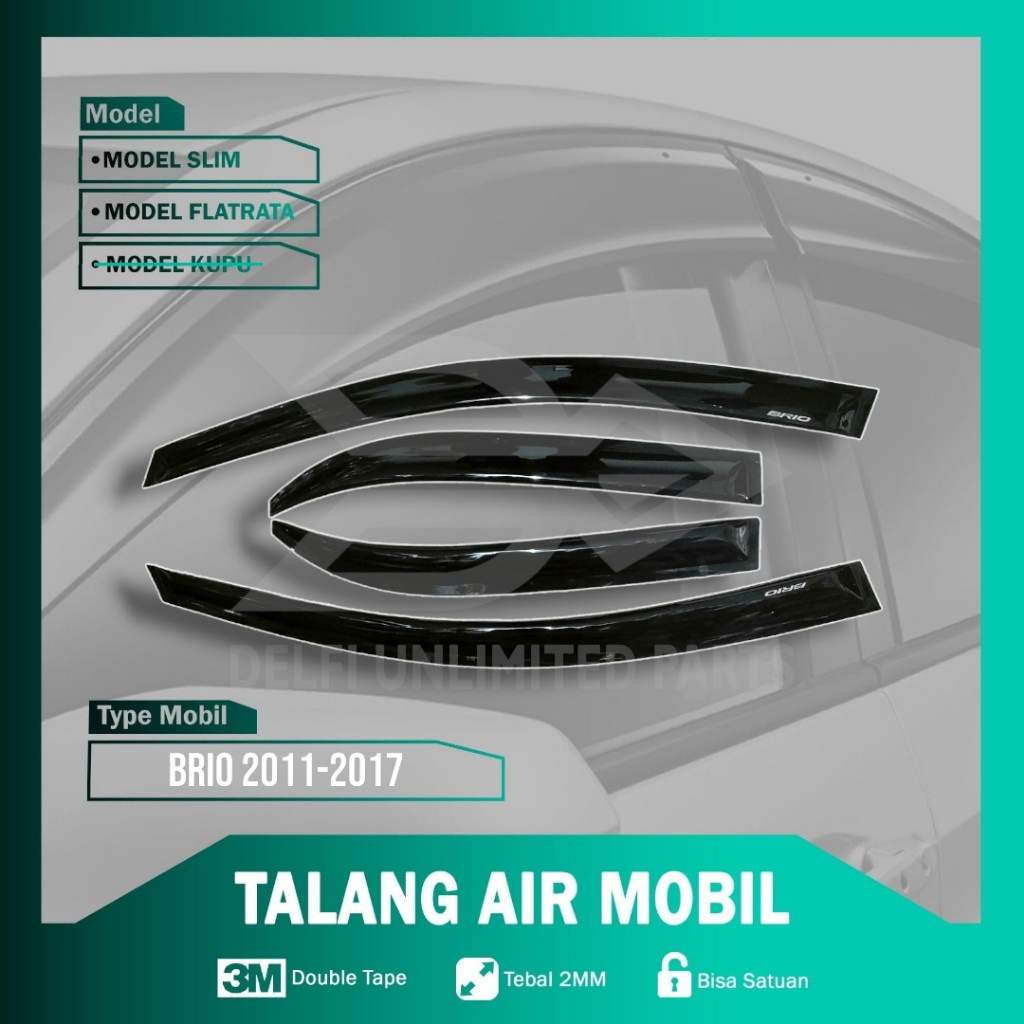 Talang Air Mobil Satuan Honda Brio 2011-2017 Model Flatrata