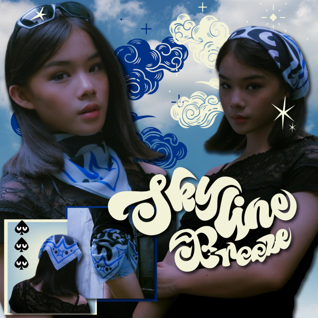 Slayer/ Bandana / Scraft motif Biru / Blue