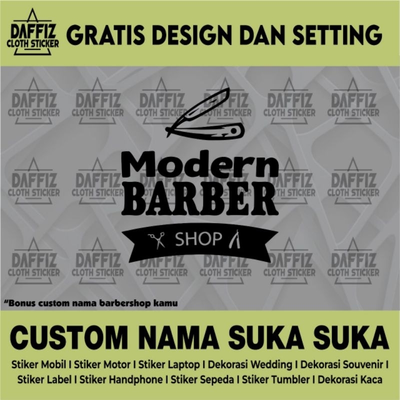 

Stiker Cutting Modern Barbershop | Sticker cutting Custom