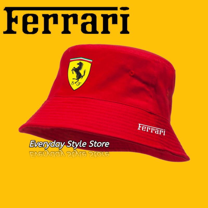 TOPI BUCKET HAT RACING PREMIUM/BUCKET HAT OUTDOOR FASHION PRIA WANITA RACE/FERRARI F1 FORMULA ONE LO