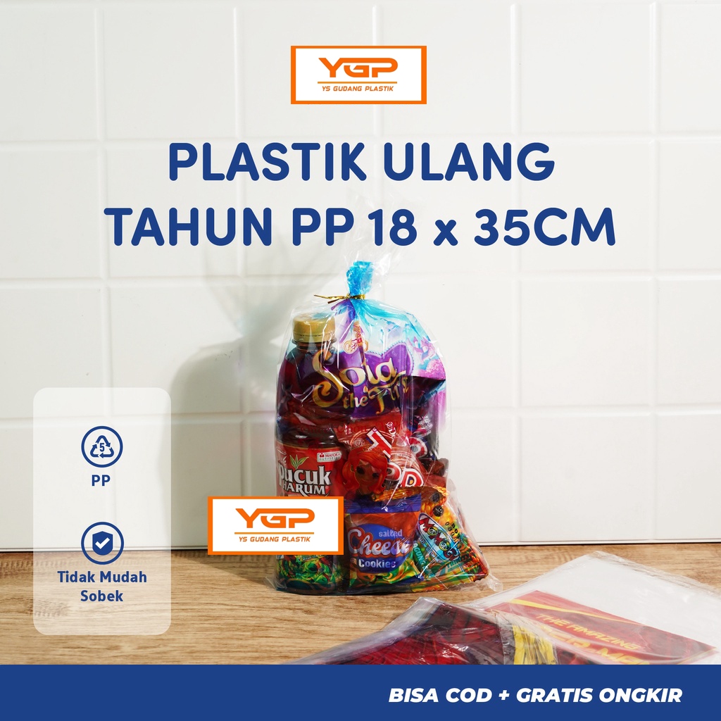 

Kantong Plastik PP Ulang Tahun uk 18x35 (isi 30 lbr) | Party Bag | Plastik Ultah Karakter Kecil | Plastik Ulang Tahun