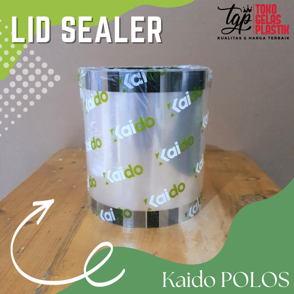 LID SEALER Plastik POLOS / Tutup Gelas Roll Bening