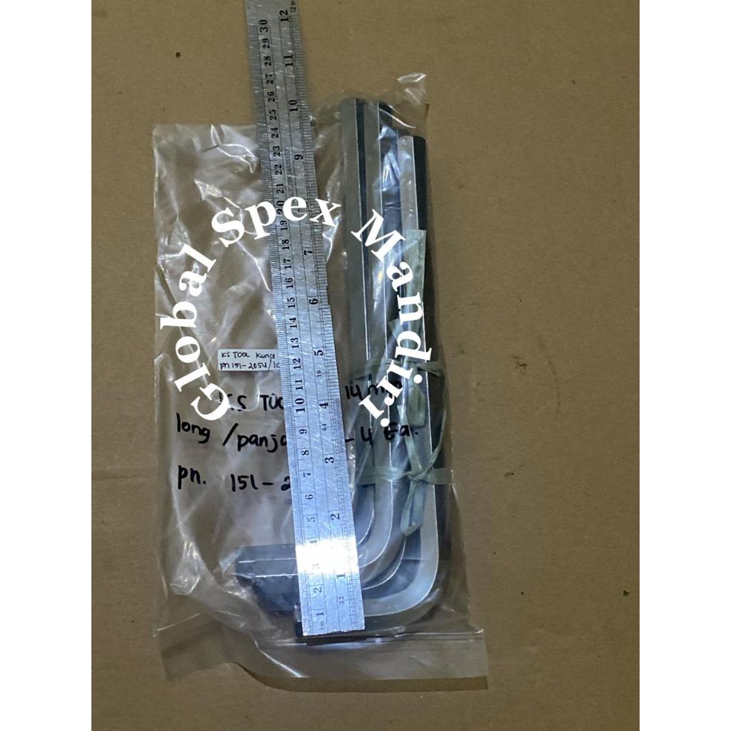 KS TOOLS KUNCI L 14 MM, HEXAGON KEY WRENCH LONG, PANJANG 151.2054 MADE IN GERMANY