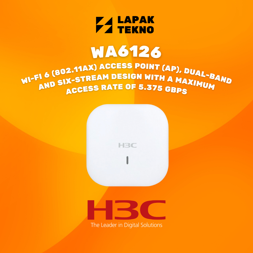 H3C WA6126 EWP-WA6126 Wi-Fi 6 Internal Antennas 6 Streams Dual Radio 802.11ax/ac/n High Density Indo