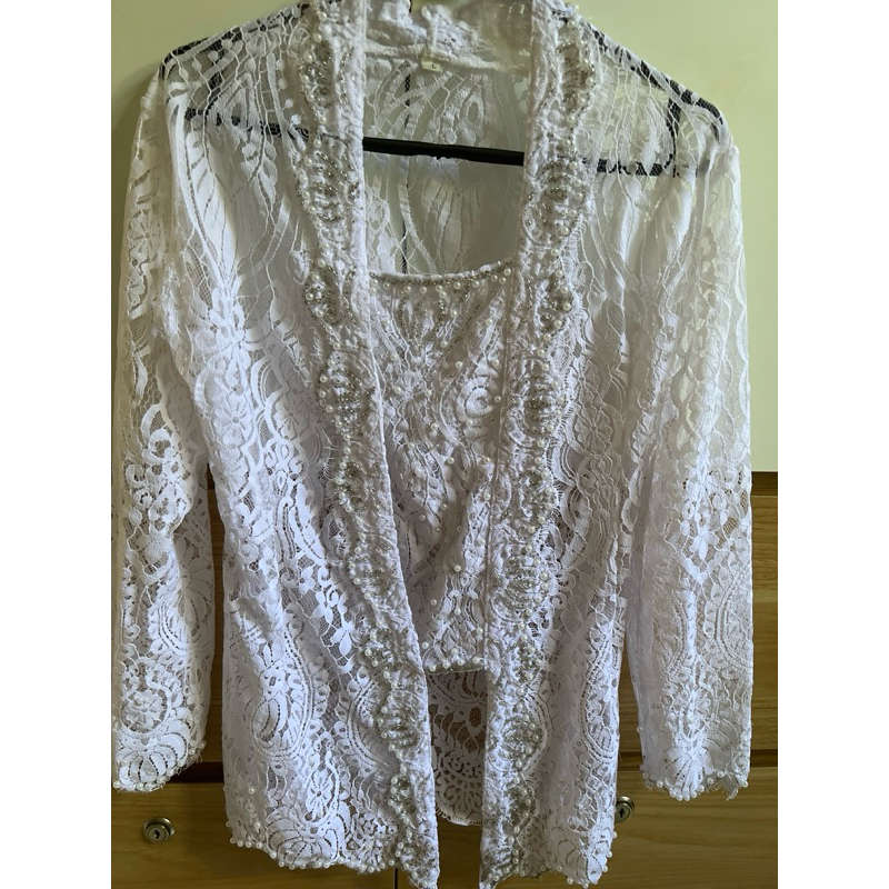 kebaya brokat payet mutiara