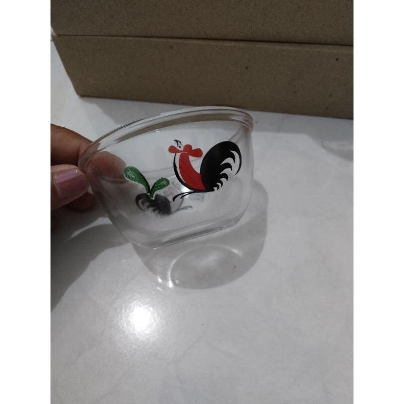 Souvenir Mangkok Ayam Jago/Mangkok Jago/Mangkok Kaca