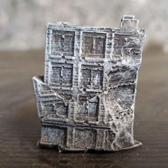 Diorama base gedung hancur versi F Godzilla kingkong Ultramen figma mezco MC farlane SHF gundam