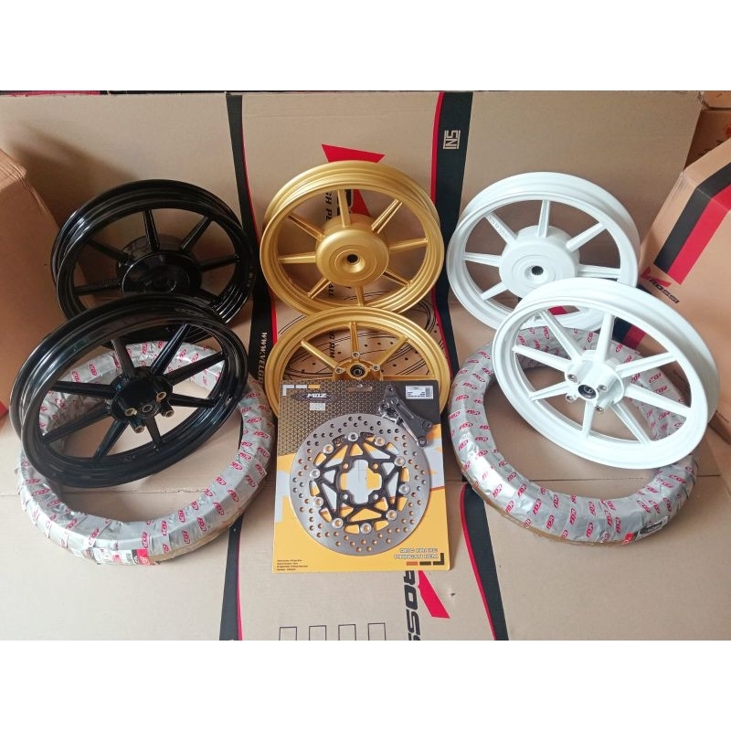 SET VELG/PELAK V ROSSI COMET PALANG 8 BEAT SCOOPY VARIO 110 VARIO 125/150 BEAT FI SCOOPY FI BEAT POP