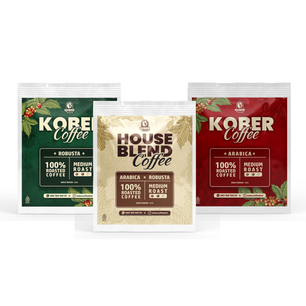 

Kopi Bubuk Murni - Robusta/Arabica/HouseBlend - Kober Coffee