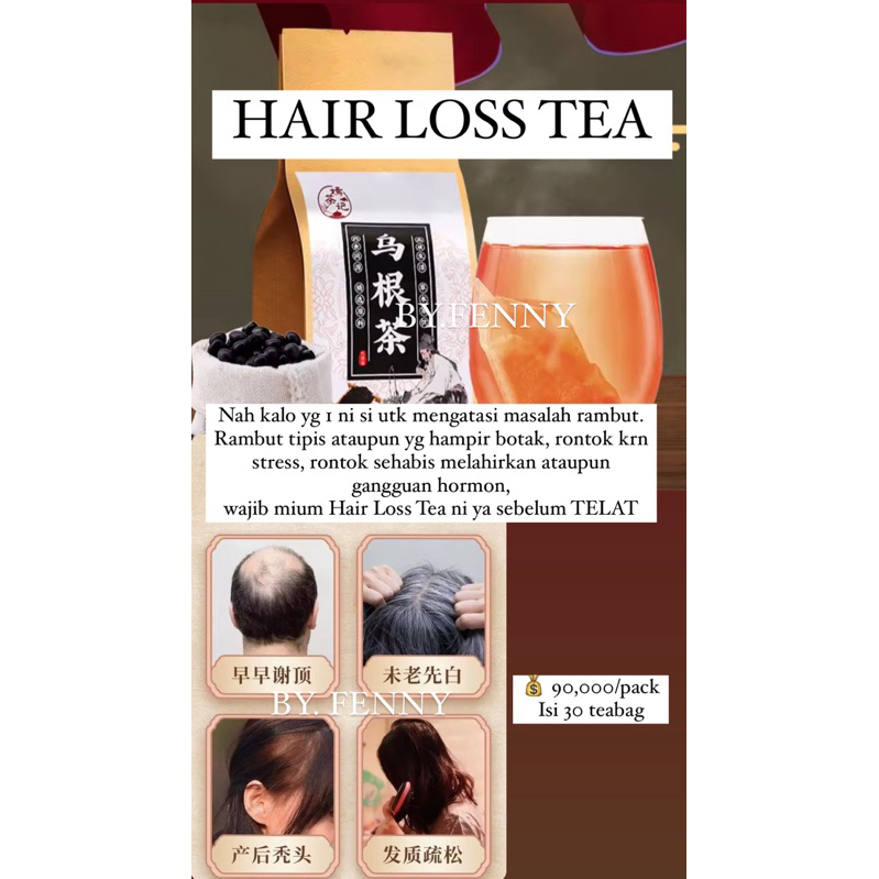 

HAIR LOSS TEA - Mengatasi masalah rambut, Rontok, Uban - Original 100% Malaysia