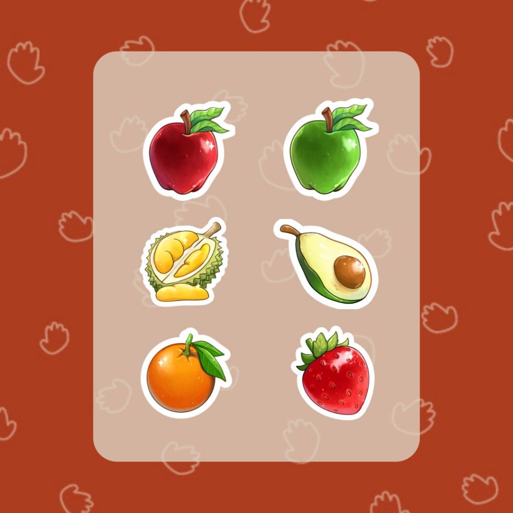 

DARIKOTA Sticker Pack Series | Fruit | Fresh pick | Sweet| Sour | Merchandise | Original | Art | Digital | Vinyl | Doff| Water resistance