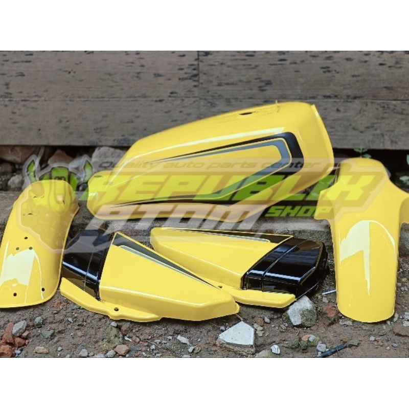 body set yamaha rx king kuning bodi set yamaha rx king custom kuning tangki set yamaha rx king