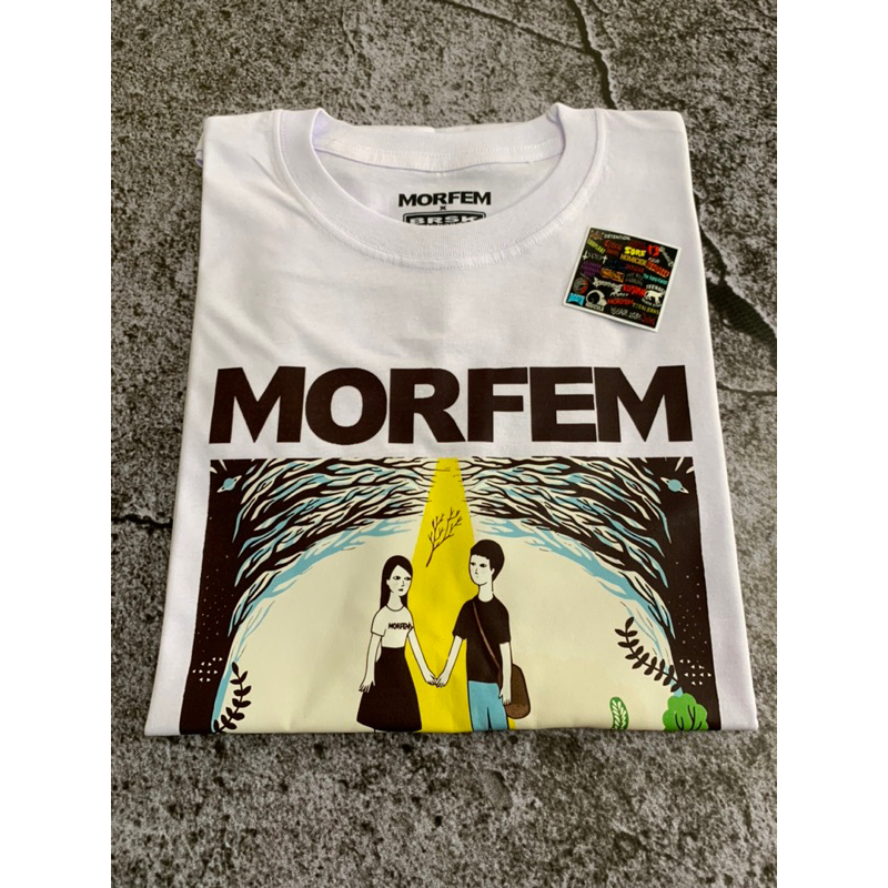 Morfem Tersesat di antariksa / Tshirt Morfem Kaos Band morfem Putih