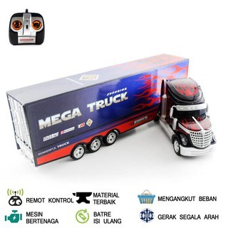 MAINAN RC MEGA TRUCK SUPER LONG TRAILER SKALA 1:32 REMOTE RADIO CONTROL TRUK PANJANG AMERICAN STYLE