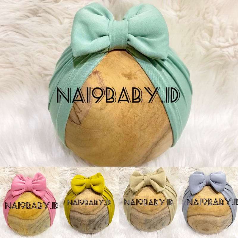 Turban Bayi Kupu Busa / CIPUT NEWBORN / topi anak perempuan pita kupu / tutup kepala Cewek