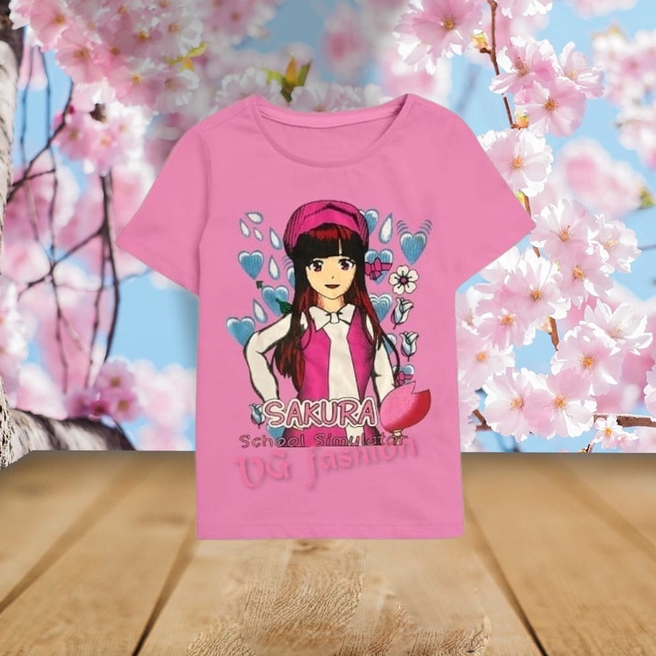 Hemat Menarik  kaos Sakura School Simulator Terbaru  Atasan kaos Anak Perempuan SAKURA SCHOOL SIMULA