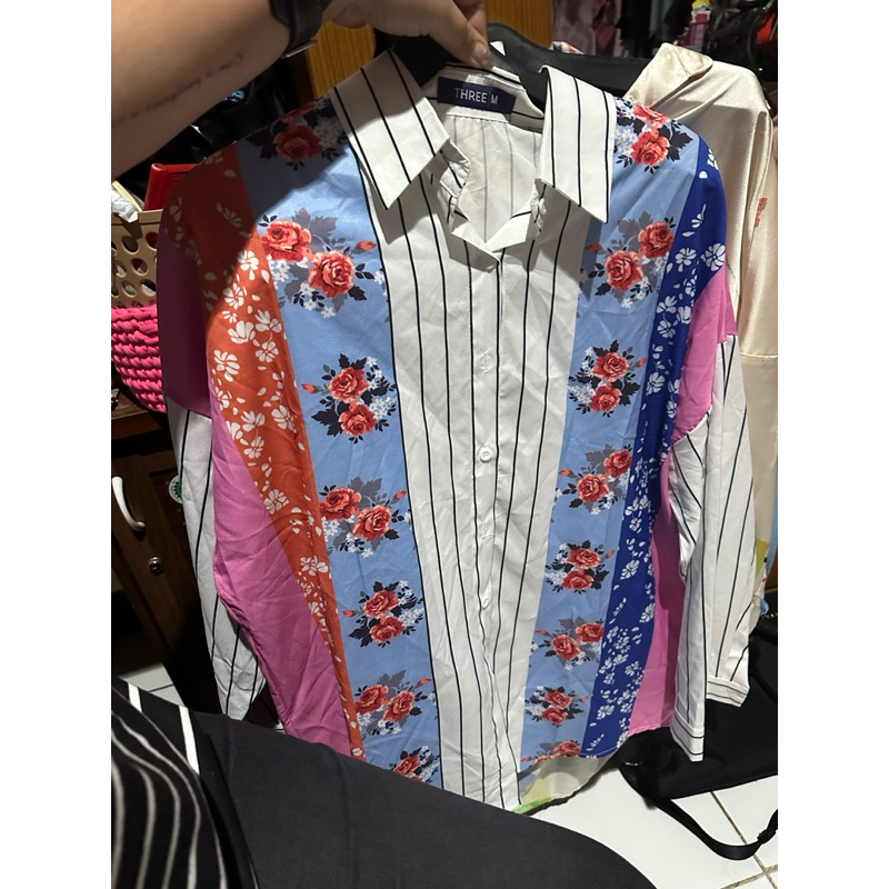 PL baju kemeja ld oversize 120 like new ala zara