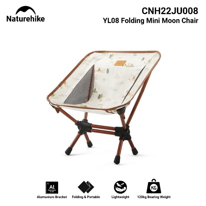 KURSI LIPAT NATUREHIKE CNH22JU008 TIPE 38 YL08 FOLDING MINI MOON CHAIR PORTABLE OUTDOOR FISHING