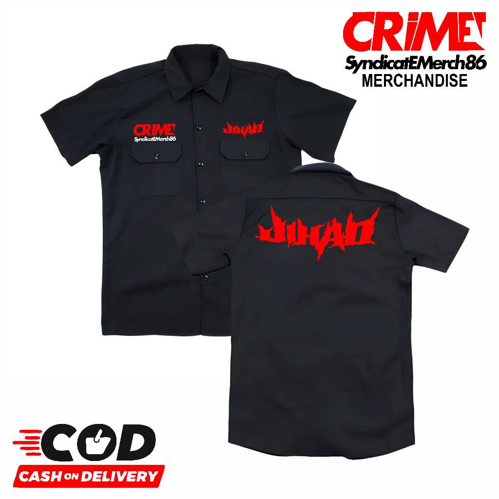 KEMEJA PDH JIHAD CRIME MUSIC MERCH DISTRO NEW BAND LOKAL