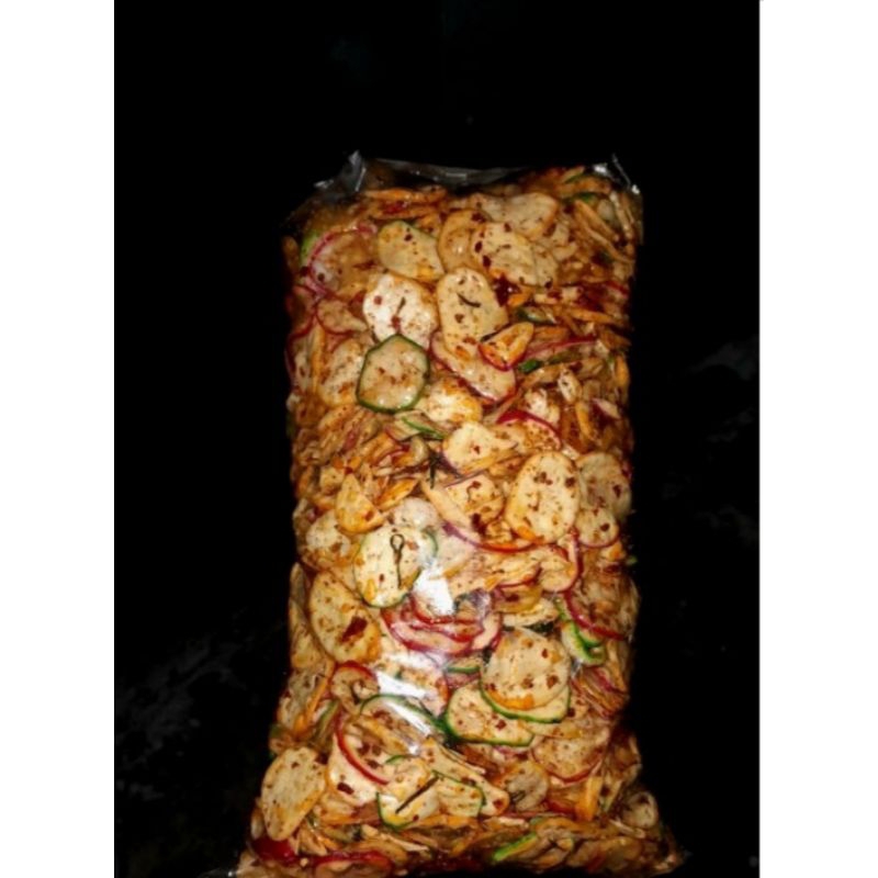 

krupuk pedas daun jeruk 1 kg/kripik pedas daun jeruk kiloan/krupuk bantat/kripik bantat