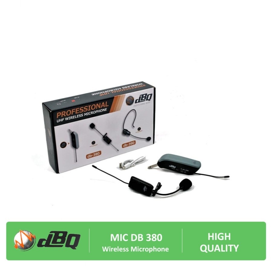 Mic Wireless DBQ DB-380 UHF Clip On / Microphone DB 380