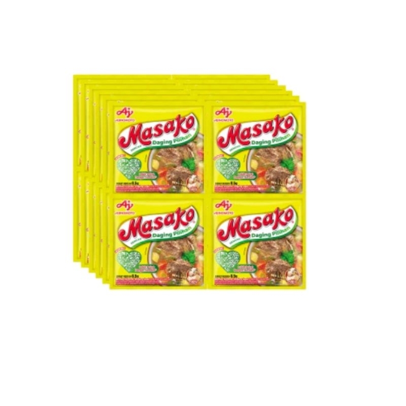 

Masako Bumbu Kaldu Penyedap Rasa Sapi Kemasan 8.5gr (24 Pcs)