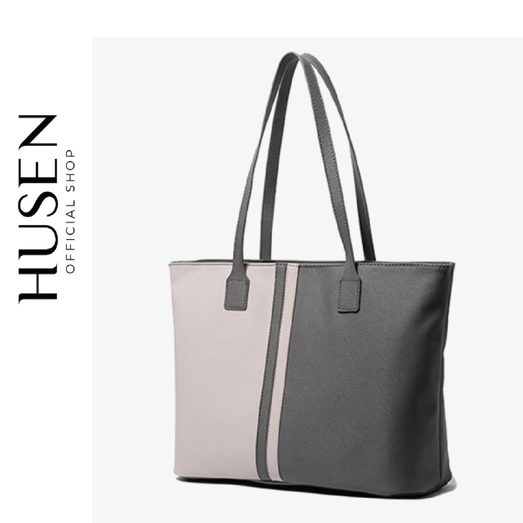 	 HUSEN Totebag Wanita Tas Kantor Kondangan Shoulder Bag Resleting Import - Ashley Paris Tote Bag	