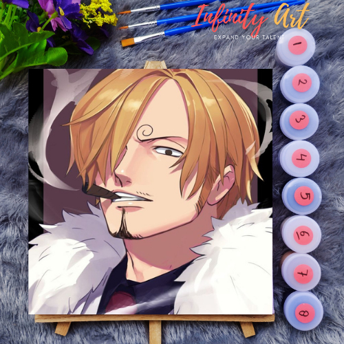

Paint by Number Anime One Piece Vinsmoke Sanji - DIY Kit Melukis Kanvas 20x20 cm Lengkap Frame - Siap Lukis / Canvas Painting Kit