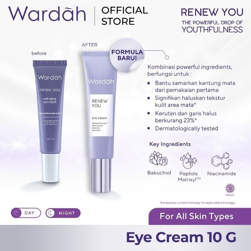 Wardah Renew You Anti Aging Eye Cream 10ml Krim Mata Wardah
