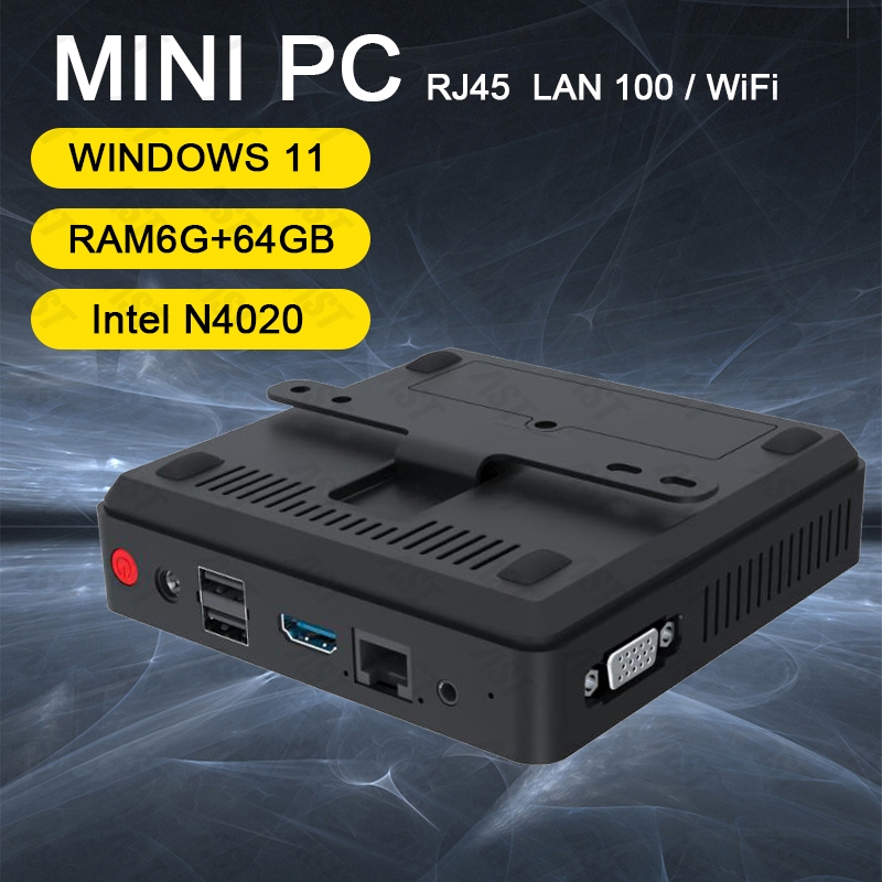 Mini Pc laptop komputer DDR4 RAM 6/64GB SSD Intel Celeron N3350 Windows 10