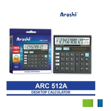 

Arashi Desktop Calculator - Kalkulator Meja Dagang 12 Digit Check And Correct ARC 51 2A