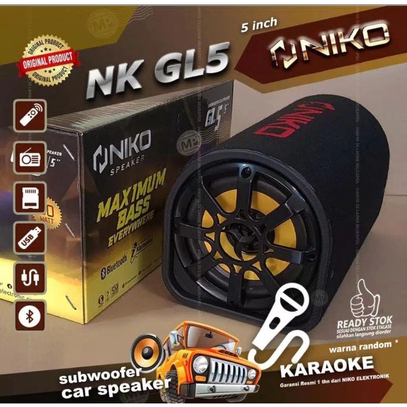 Speaker Niko GL 5inchi / Speaker Bantal Niko Bluetooth Maximum Bass GL-5