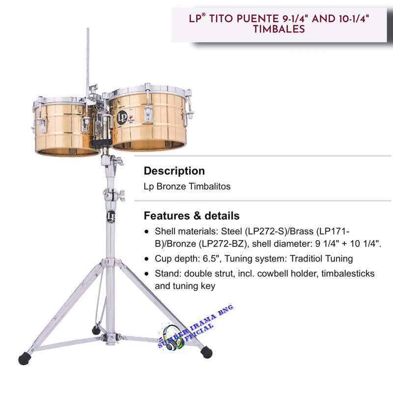 LP TITO PUENTE 9 1/4" + TIMBALES 10 1/4" - LATIN PERCUSSION