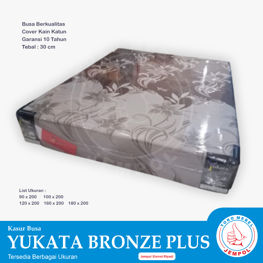 Kasur Busa Inoac Yukata Bronze Tebal 30cm Kain Katun Bergaransi 10 tahun ALL SIZE