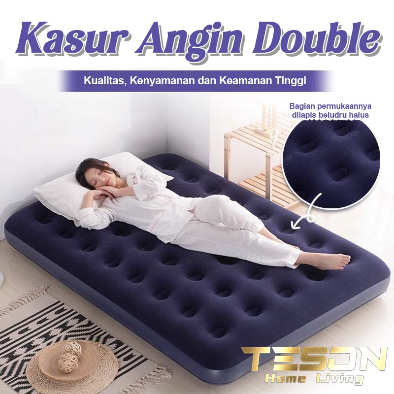 Matras Kasur Tidur Angin Pompa Double Tiup Lipat / Kasur Double Angin Matras Tiup Lipat / Matras Ang