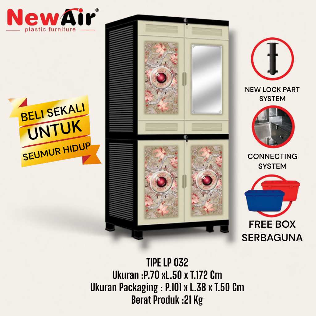 NEW AIR Lemari Plastik 032