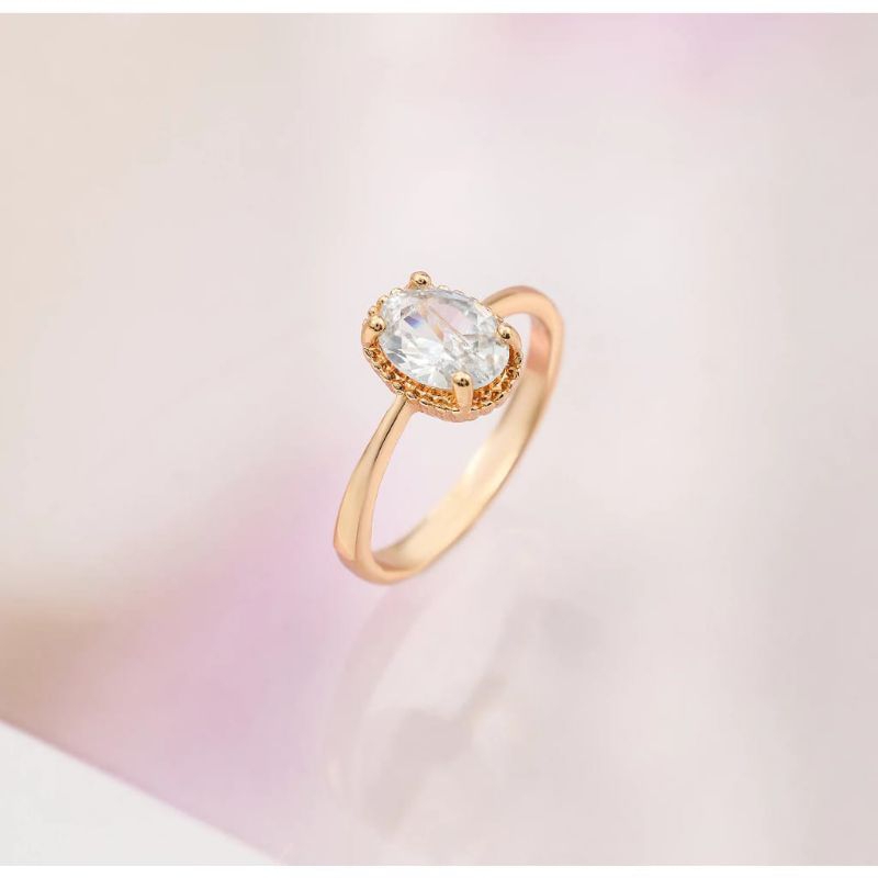 Cincin Titanium Wanita Emas Muda Anti Karat Asli Silver Emas Couple Dewasa